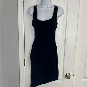 VENUS Black Asymmetrical Sheath Dress for Cocktail